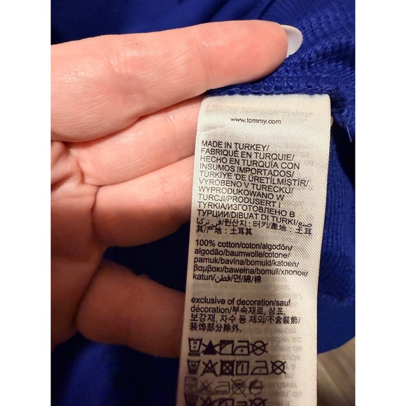Tommy Hilfiger Mens Royal Blue Crest Logo Pullover Hoodie MW37462 XXL NWT - Picture 7 of 10